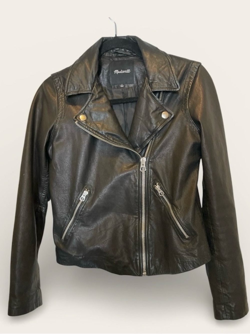 Madewell Black Leather Moto Jacket